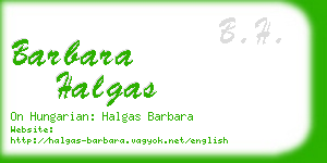 barbara halgas business card